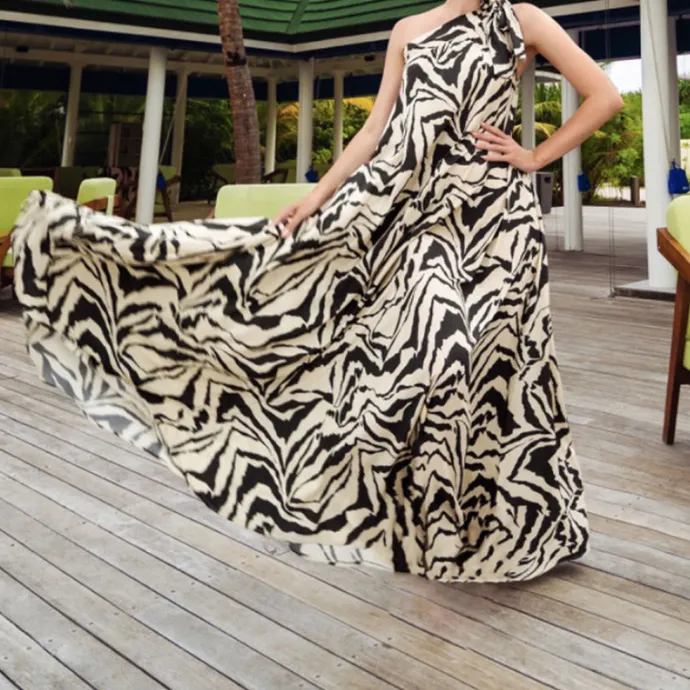 Zephyr Zebra Whisper Printed Dress J5858